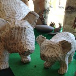 Papier mache bears