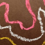 Oil pastels on black paper