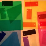 Colored transparencies on the light table