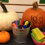Erasable drawing on pumpkins