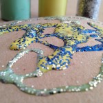 Drawing with colored glue