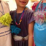 Making pom poms for necklaces, key rings, backpack clips...