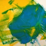 Brayers and tempera paint