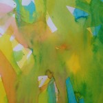 Liquid watercolors at the easel