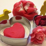 Glittery red play dough