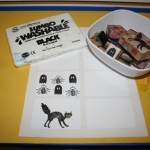 Halloween stamping on stickers