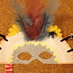 Paper-plate Halloween masks