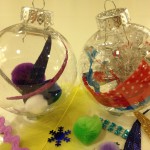 Filling plastic ornaments