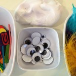 Feathered friends with modeling dough