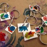 Shrinky-dink keychains and charms