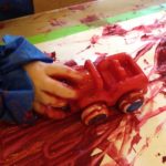 Painting with cars and trucks
