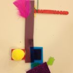 Mobiles with craft supplies and foam