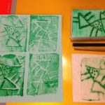 Printmaking with styrofoam