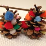 Pinecones and pom poms