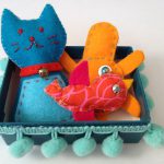 Sewn and stuffed box pets