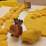 Play dough and forest creatures