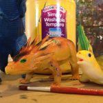 Painting animals and dinosaurs